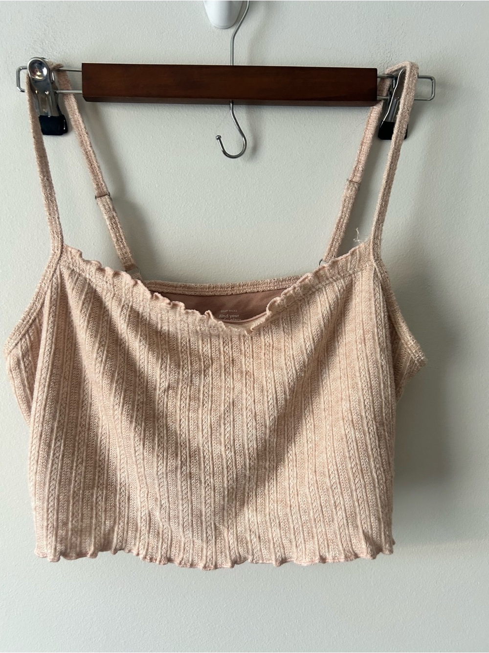Hollister Gilly Hicks Women's Ribbed Knit Cami Tank - Cream